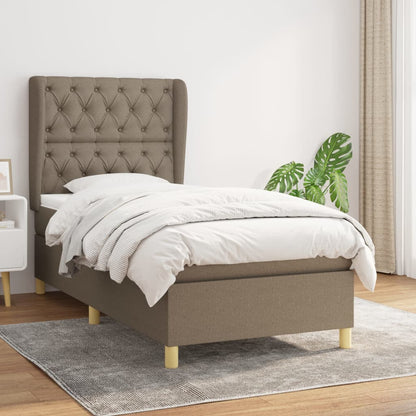 Box Spring Postel S Matrací Textil Taupe