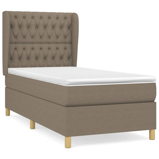 Box Spring Postel S Matrací Textil Taupe
