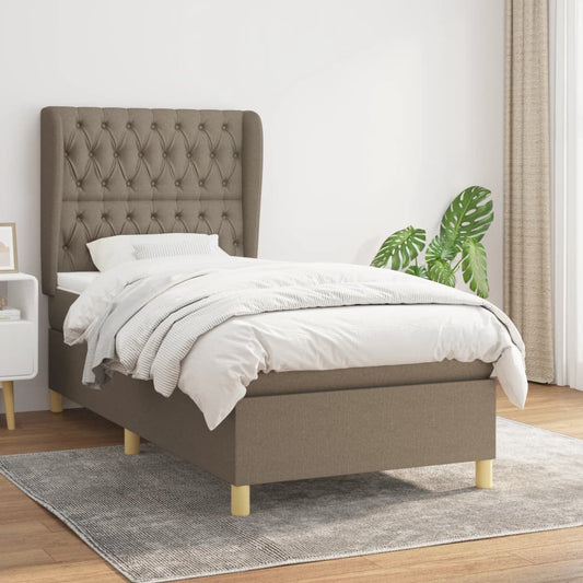 Box Spring Postel S Matrací Textil Taupe