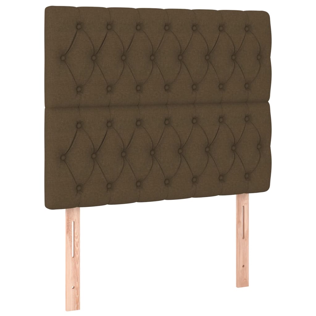Box Spring Postel S Matrací Textil Tmavě Hnědá