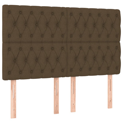 Box Spring Postel S Matrací Tmavě Hnědá 140X190 Cm Textil