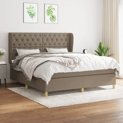 Box Spring Postel S Matrací Textil Taupe