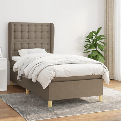 Box Spring Postel S Matrací Textil Taupe