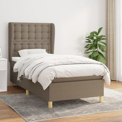 Box Spring Postel S Matrací Textil Taupe