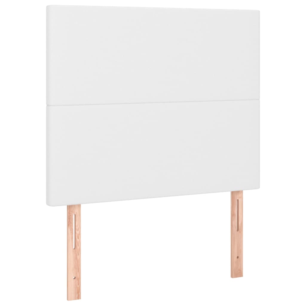 Box Spring Postel S Matrací Bílá 90X190 Cm Umělá Kůže