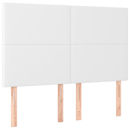 Box Spring Postel S Matrací Bílá 140X200 Cm Umělá Kůže