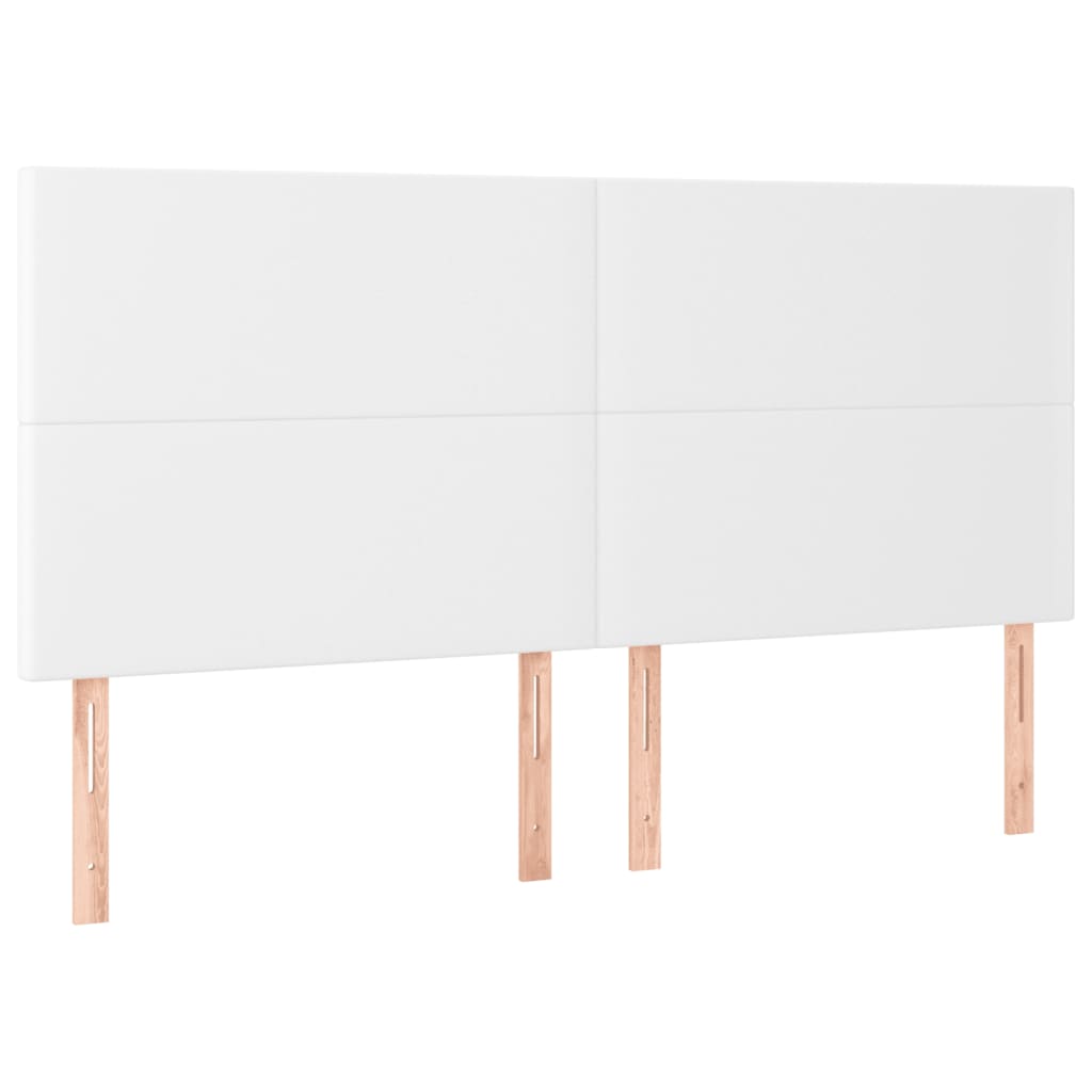 Box Spring Postel S Matrací Bílá 160X200 Cm Umělá Kůže