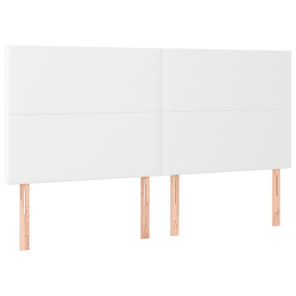 Box Spring Postel S Matrací Bílá 160X200 Cm Umělá Kůže