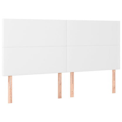 Box Spring Postel S Matrací Bílá 180X200 Cm Umělá Kůže