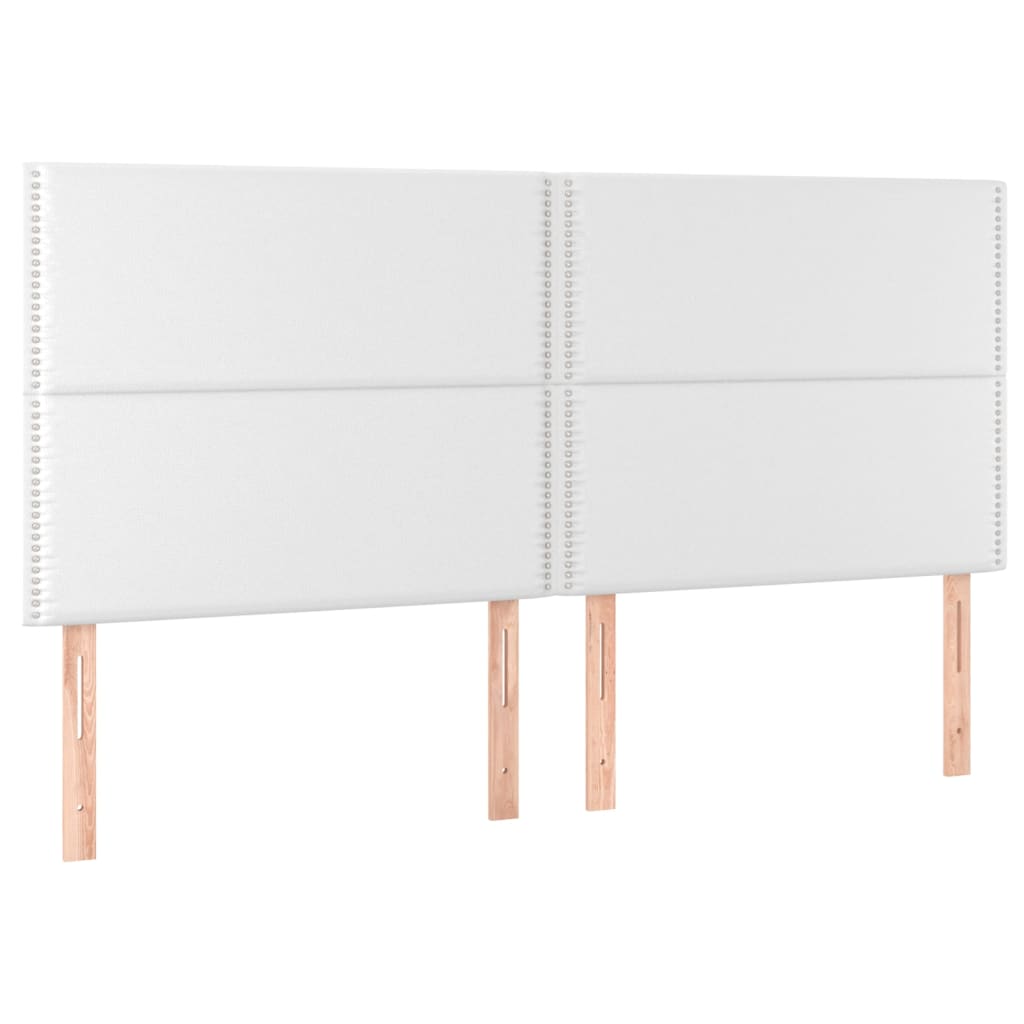 Box Spring Postel S Matrací Bílá 200X200 Cm Umělá Kůže