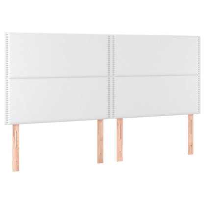 Box Spring Postel S Matrací Bílá 200X200 Cm Umělá Kůže