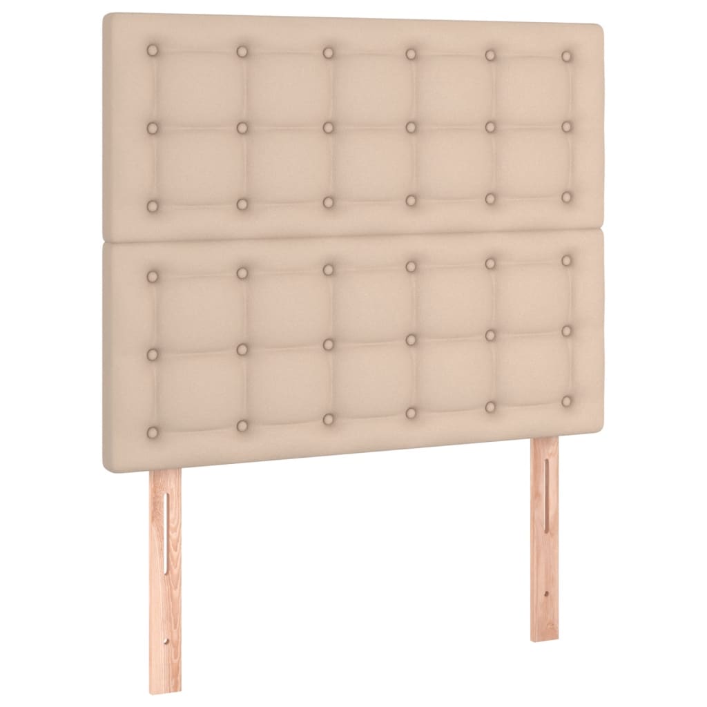 Box Spring Postel S Matrací Cappuccino 80 X 200 Cm Umělá Kůže