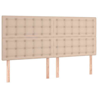 Box Spring Postel S Matrací Cappuccino 160X200 Cm Umělá Kůže