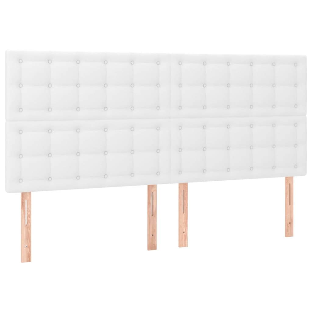 Box Spring Postel S Matrací Bílá 200X200 Cm Umělá Kůže