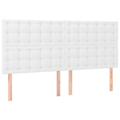 Box Spring Postel S Matrací Bílá 200X200 Cm Umělá Kůže