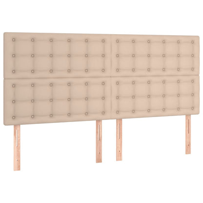 Box Spring Postel S Matrací Cappuccino 200 X 200 Cm Umělá Kůže
