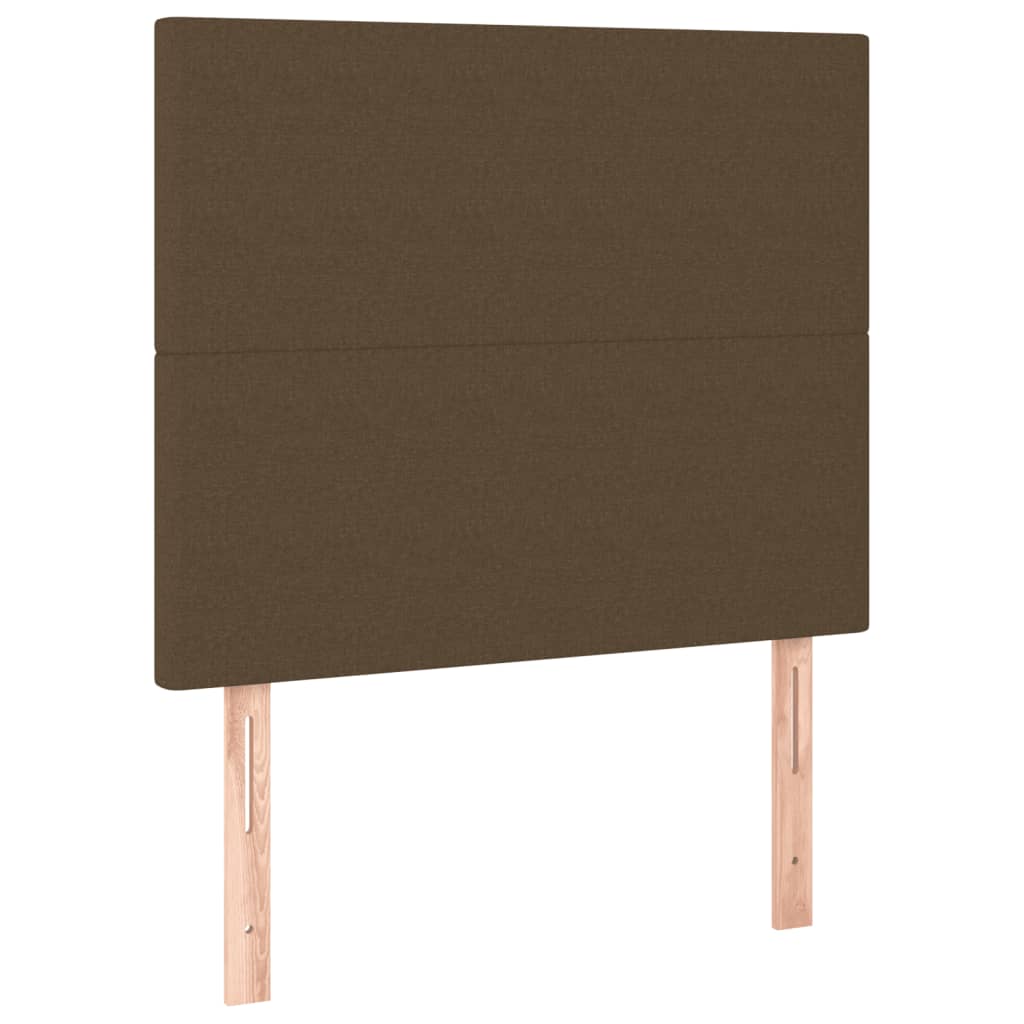 Rám Postele Bez Matrace Tmavě Hnědá 80 X 200 Cm Textil