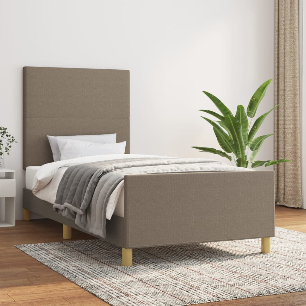 Rám Postele Bez Matrací Taupe 80X200 Cm Textil