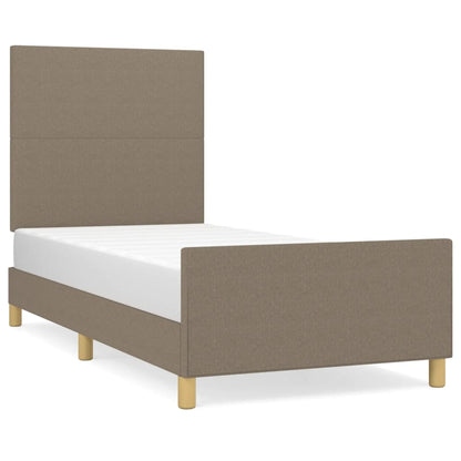 Rám Postele Bez Matrací Taupe 90X190 Cm Textil