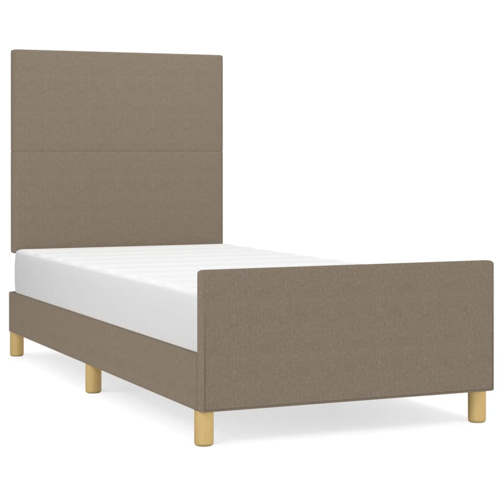 Rám Postele Bez Matrace Taupe 100 X 200 Cm Textil