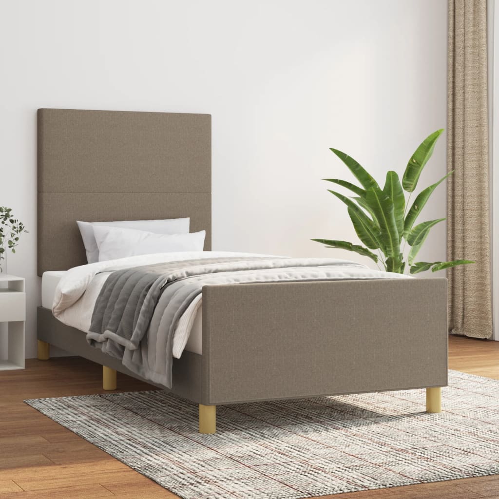 Rám Postele Bez Matrace Taupe 100 X 200 Cm Textil
