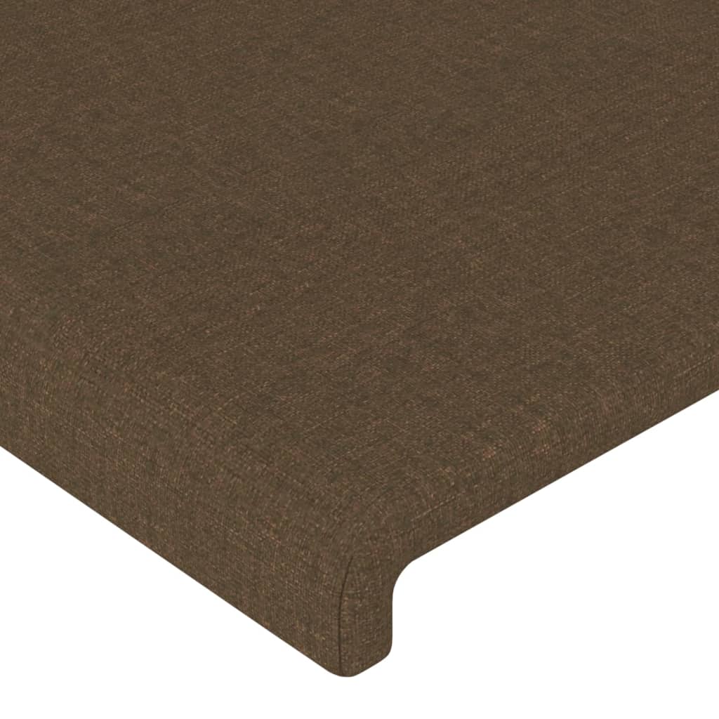 Rám Postele Bez Matrace Tmavě Hnědý 140 X 190 Cm Textil