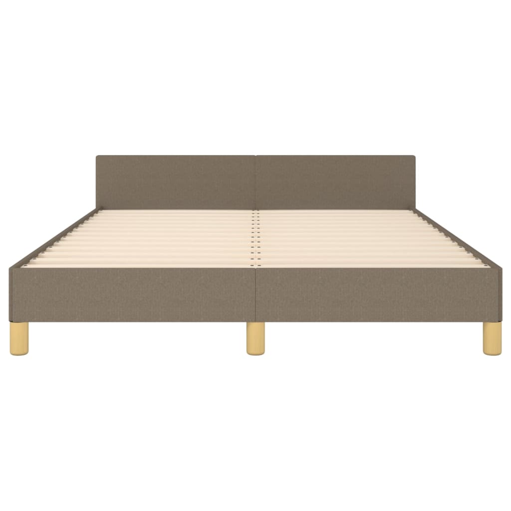 Rám Postele Bez Matrace Taupe 140 X 190 Cm Textil