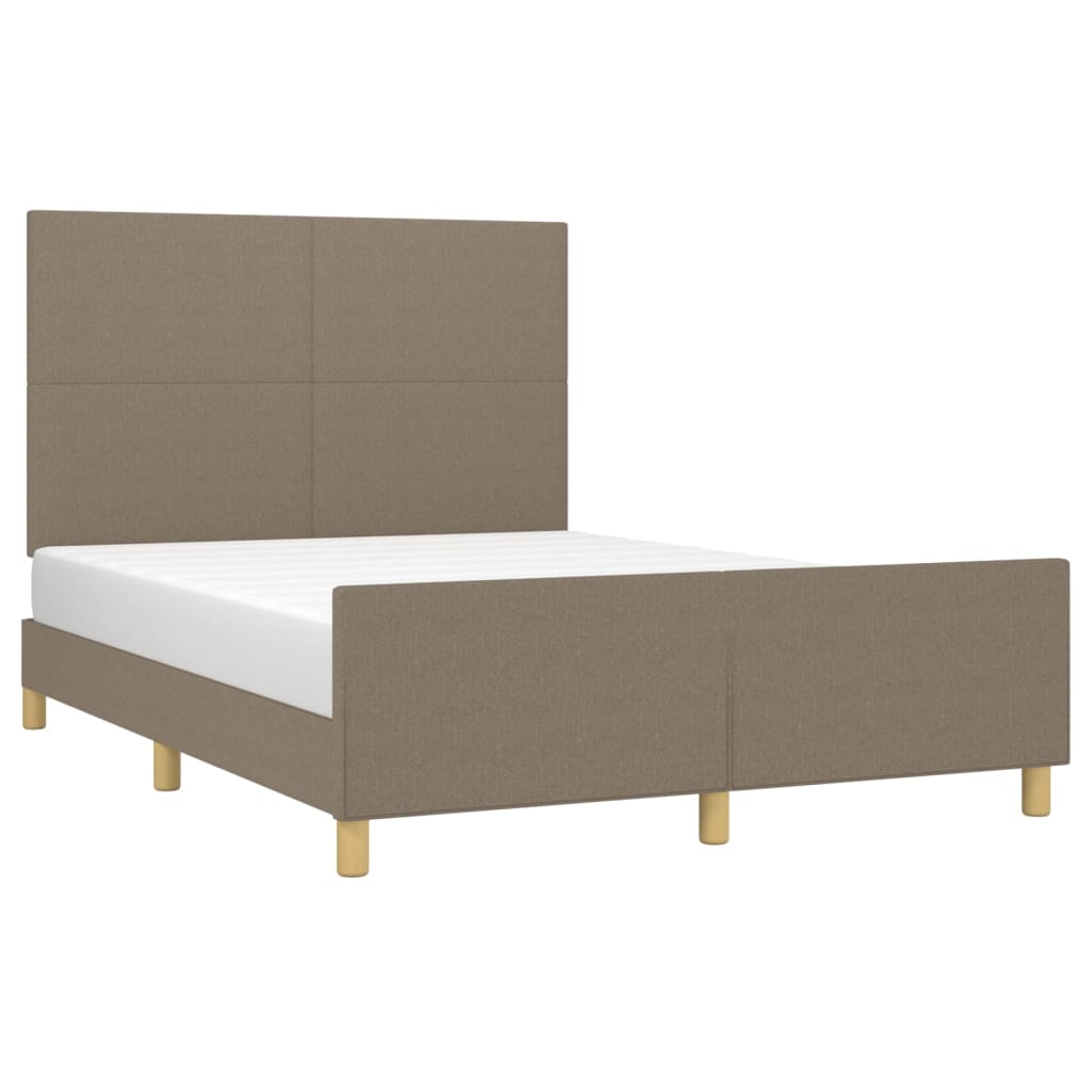 Rám Postele Bez Matrace Taupe 140 X 200 Cm Textil