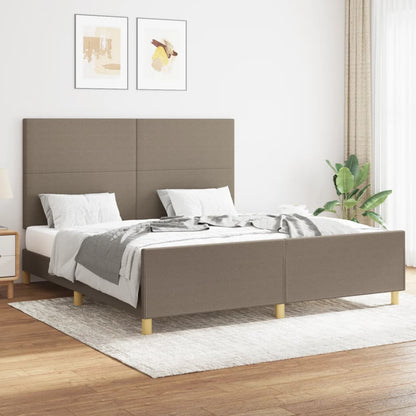 Rám Postele Bez Matrace Taupe 160 X 200 Cm Textil