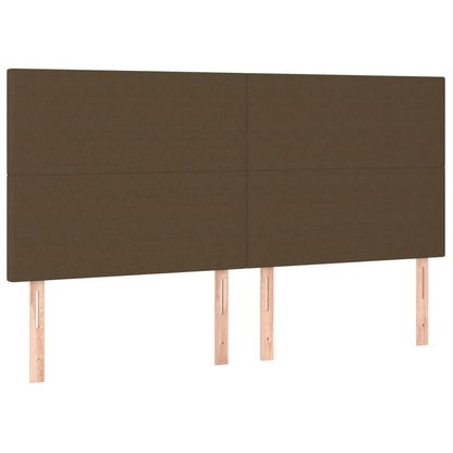 Rám Postele Bez Matrace Tmavě Hnědý 200 X 200 Cm Textil