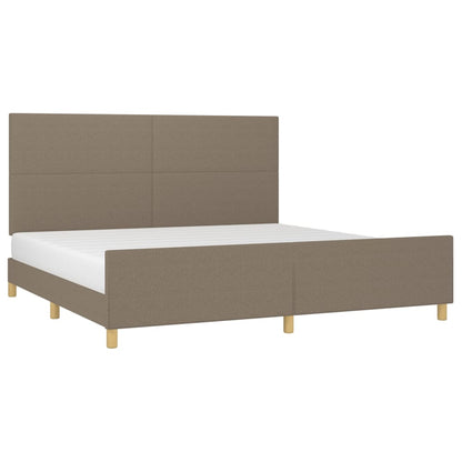 Rám Postele Bez Matrace Taupe 200 X 200 Cm Textil