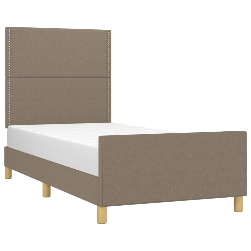 Rám Postele Bez Matrací Taupe 90X190 Cm Textil