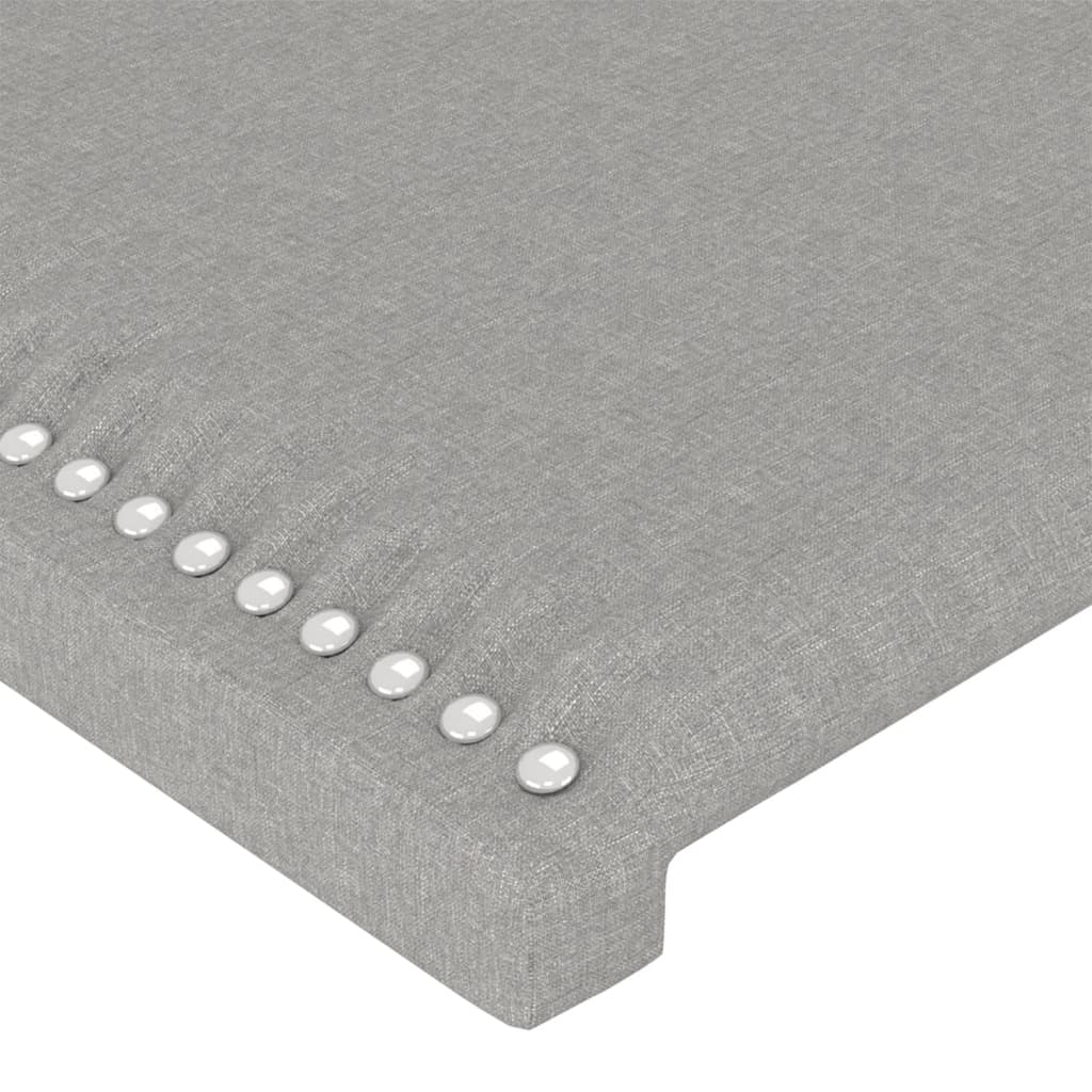 Rám Postele Bez Matrace Světle Šedý Textil Světle Šedá