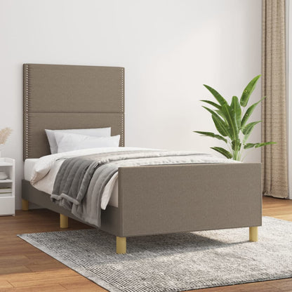 Rám Postele Bez Matrací Taupe 90X200 Cm Textil