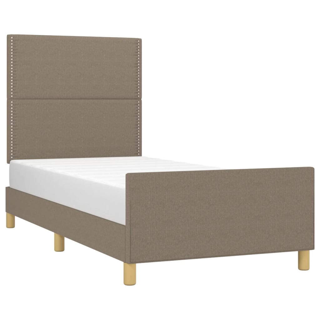 Rám Postele Bez Matrace Taupe 100 X 200 Cm Textil
