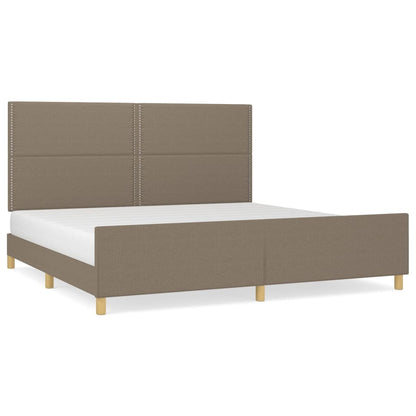 Rám Postele Bez Matrace Taupe 200 X 200 Cm Textil