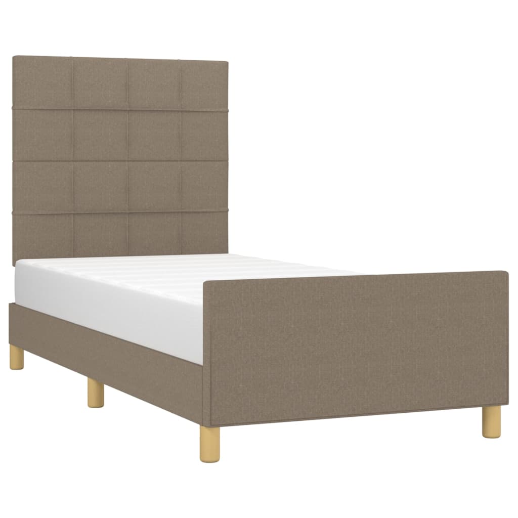 Rám Postele Bez Matrací Taupe 90X190 Cm Textil