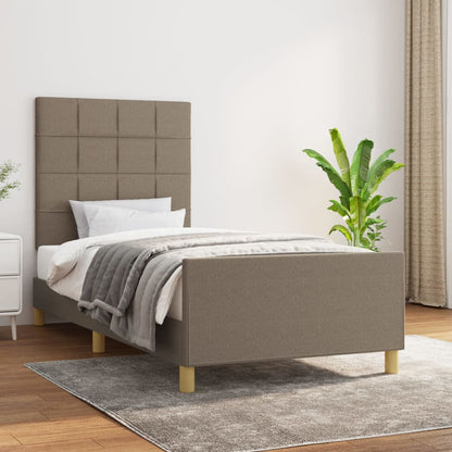 Rám Postele Bez Matrací Taupe 90X200 Cm Textil