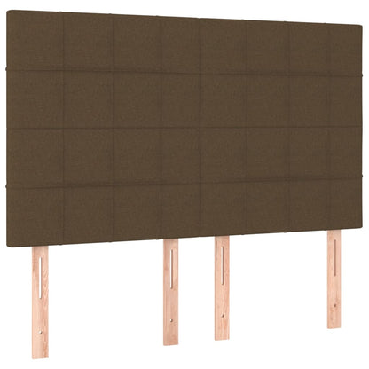 Rám Postele Bez Matrace Tmavě Hnědý 140 X 200 Cm Textil