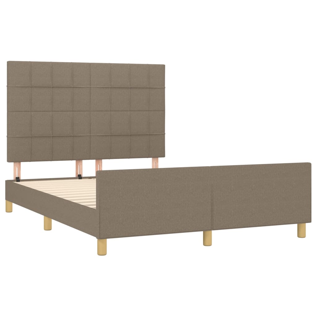 Rám Postele Bez Matrace Taupe 140 X 200 Cm Textil
