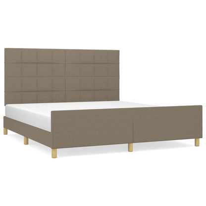 Rám Postele Bez Matrace Taupe 180 X 200 Cm Textil