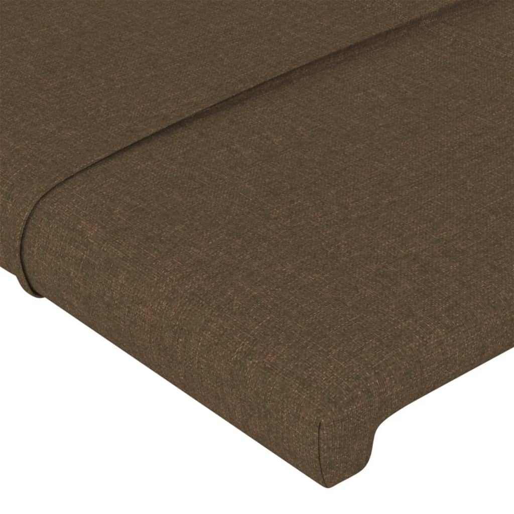 Rám Postele Bez Matrace Tmavě Hnědý 200 X 200 Cm Textil