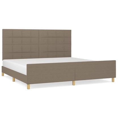 Rám Postele Bez Matrace Taupe 200 X 200 Cm Textil