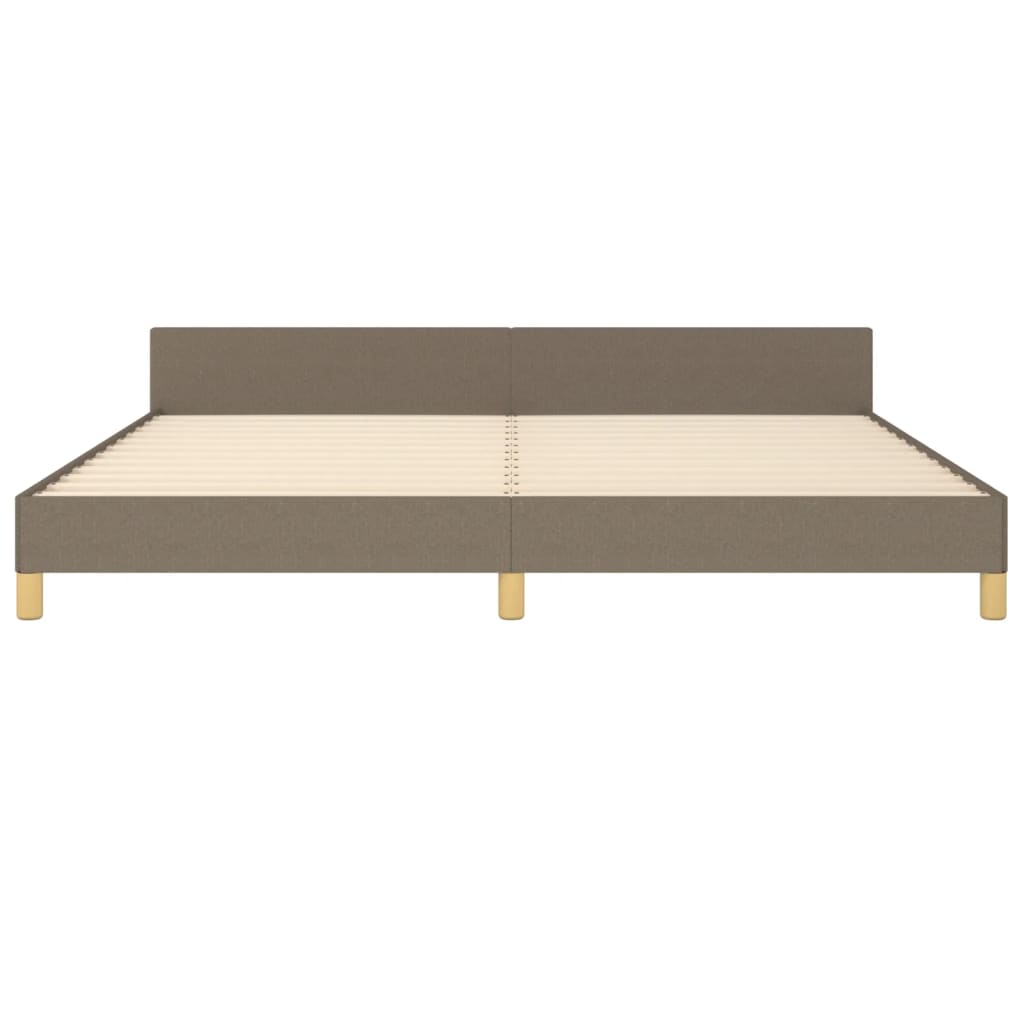 Rám Postele Bez Matrace Taupe 200 X 200 Cm Textil