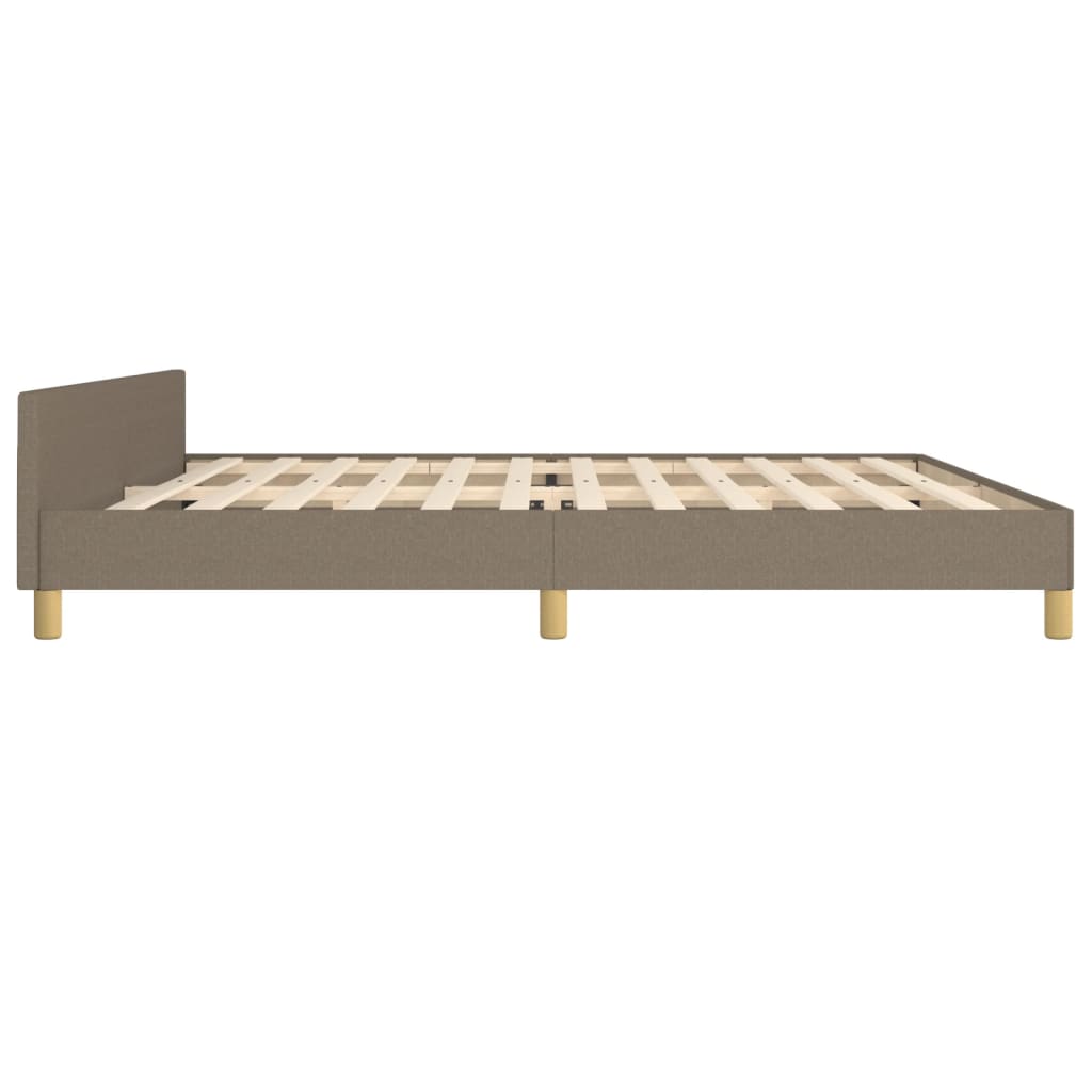 Rám Postele Bez Matrace Taupe 200 X 200 Cm Textil