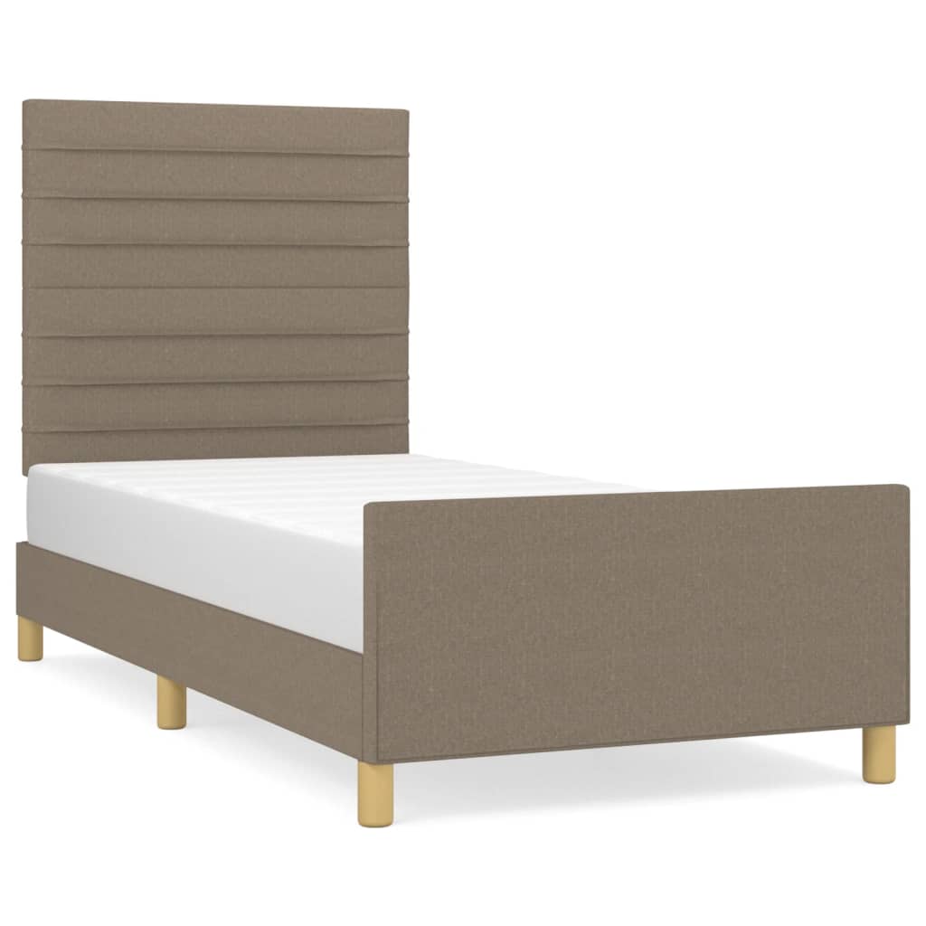 Rám Postele Bez Matrací Taupe 80X200 Cm Textil
