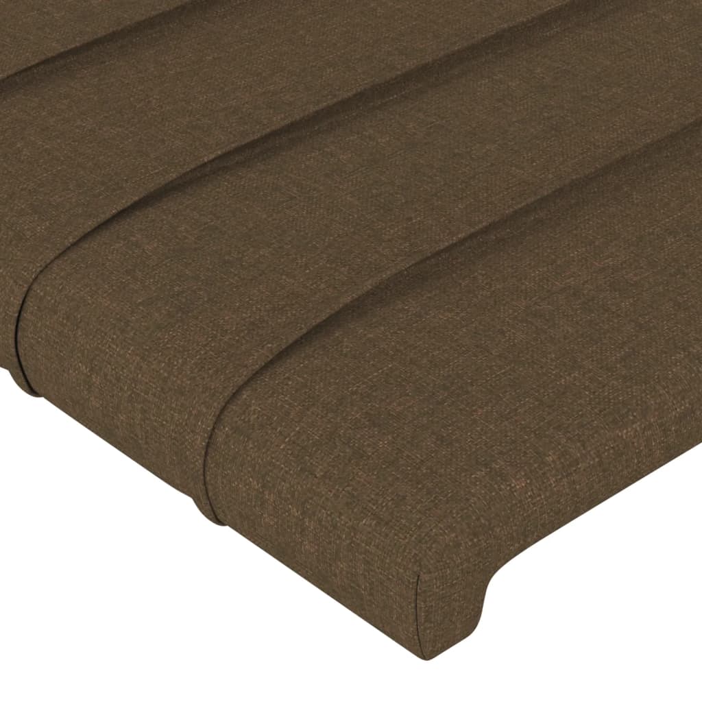 Rám Postele Bez Matrace Tmavě Hnědá 90 X 190 Cm Textil