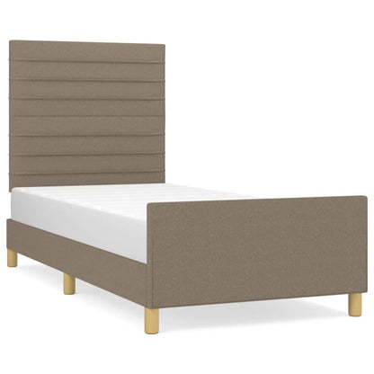 Rám Postele Bez Matrací Taupe 90X190 Cm Textil