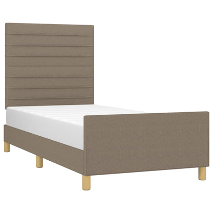 Rám Postele Bez Matrací Taupe 90X190 Cm Textil