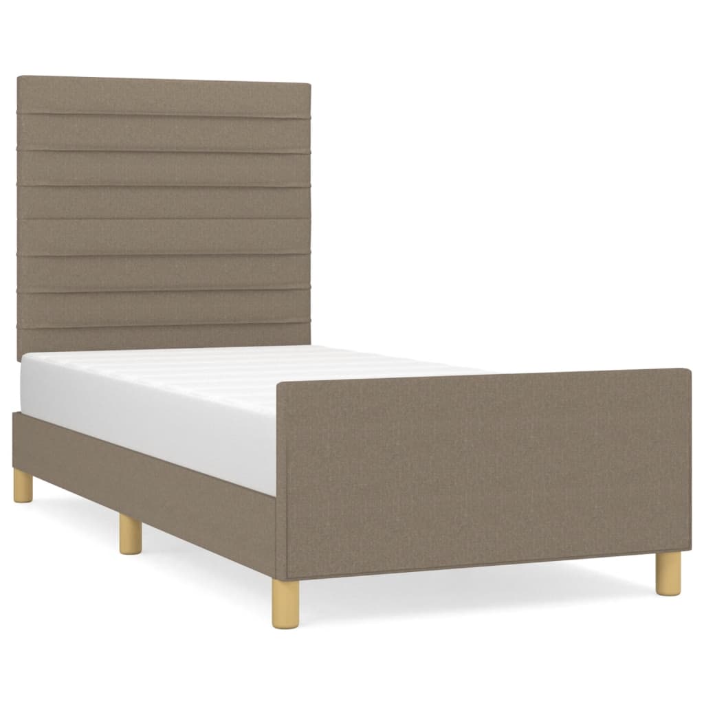 Rám Postele Bez Matrací Taupe 90X200 Cm Textil
